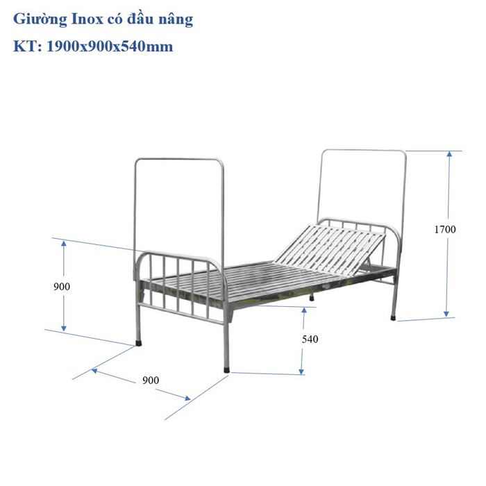 Giường bệnh nhân Inox Hòa Phát
