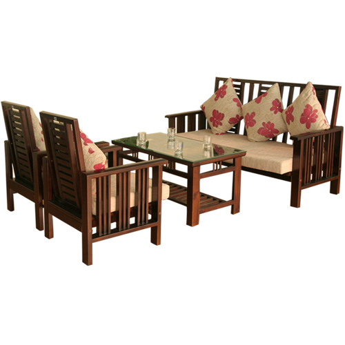 Bộ sofa gia đình gỗ tự nhiên SF71