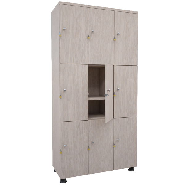 Tủ Locker Gỗ Tai Khóa Ngoài TUG09