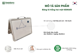 Mô tả sản phẩm bảng từ trắng hai mặt KIDMATE