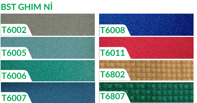 BST màu sắc vải ghim cơ bản