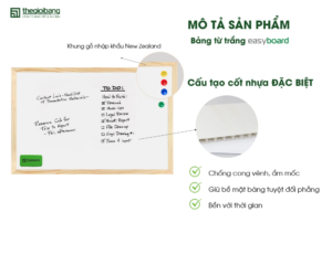 Mô tả sản phẩm bảng từ trắng khung gỗ